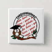 Niedlicher Abschluss mit Cap & Diploma Button (Vorderseite)