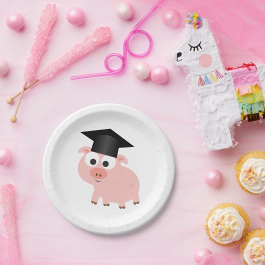 Niedlicher Abschluss Pig Pappteller (Party)
