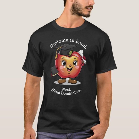 Niedlicher Abschluss Shirt Bearbeiten Namensschild (Vorderseite)