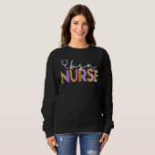 Niedlicher Abschluss von Bsn Nurse Rn Leopard Bach Sweatshirt (Vorne ganz)