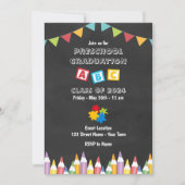 Niedlicher Abschluss vor der Schule Einladung (Vorderseite)