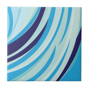 Niedlicher Abstrakter blauer Diagonalstreifen Fliese