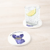 Niedlicher Abstrakter Chihuahua Sandstone Unterset Getränkeuntersetzer (Seite)