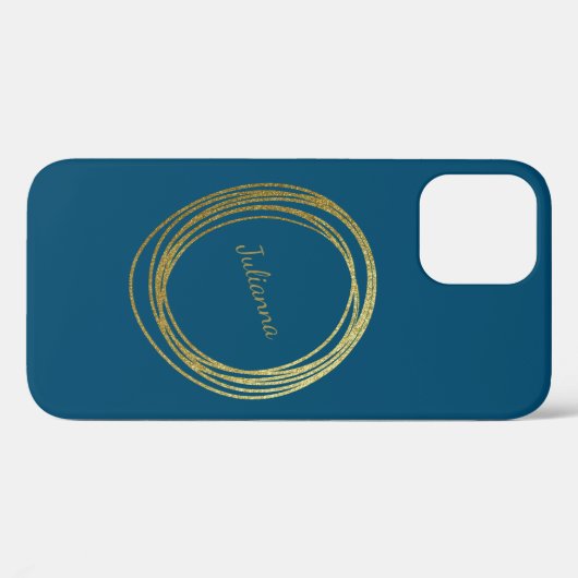 Niedlicher Abstrakter Glitzer Personalisiert Aquam Case-Mate iPhone Hülle (Rückseite (Horizontal))