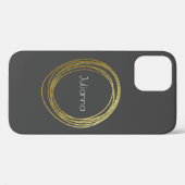 Niedlicher Abstrakter Glitzer Personalisiert Black Case-Mate iPhone Hülle (Rückseite (Horizontal))