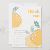 Niedlicher Abstrakter Lemon Frucht fett jedes Alte Dankeskarte (Vorderseite)