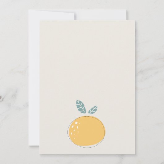 Niedlicher Abstrakter Lemon Frucht fett jedes Alte Einladung (Rückseite)