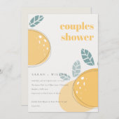 Niedlicher Abstrakter Lemon Fruchtig fette Paare D Einladung (Vorne/Hinten)
