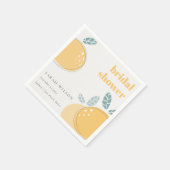 Niedlicher Abstrakter Lemon Fruchtiges fett Brautp Serviette (Ecke)