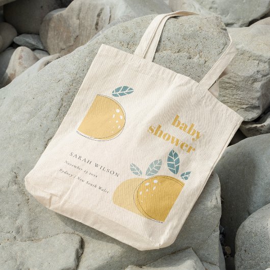 Niedlicher Abstrakter Lemon Fruity Bold Babydusche Tragetasche