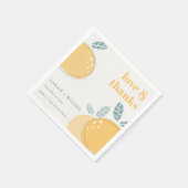 Niedlicher Abstrakter Lemon Fruity Bold Wedding Da Serviette (Ecke)