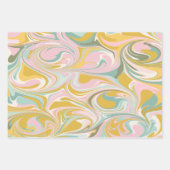 Niedlicher Abstrakter Marmorwirbel in erdfarbenem Geschenkpapier Set (Vorderseite 2)