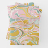 Niedlicher Abstrakter Marmorwirbel in erdfarbenem Geschenkpapier Set (Beispiel)