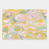 Niedlicher Abstrakter Marmorwirbel in erdfarbenem Geschenkpapier Set (Vorderseite)