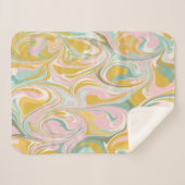 Niedlicher Abstrakter Marmorwirbel in erdfarbenem  Sherpadecke (Vorderseite (Horizontal))