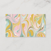 Niedlicher Abstrakter Marmorwirbel in erdfarbenem  Visitenkarte (Rückseite)