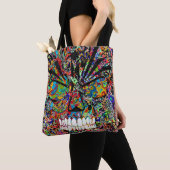 Niedlicher, abstrakter, wütender Schädel Tasche (Von Nahem)
