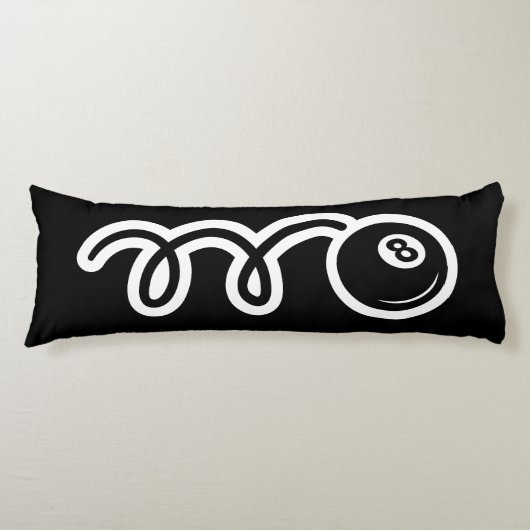 Niedlicher Acht-Ball-Cartoon So wie ich schwarzes  Seitenschläferkissen (Vorderseite)