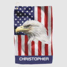 Niedlicher Adler, die amerikanische Flagge, Patrio