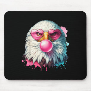 Niedlicher Adler mit NK-Gläsern und Bubbl Mousepad