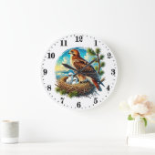 Niedlicher Adlervogel Große Wanduhr (Zuhause)