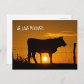 Niedlicher Adresswechsel in der Landwirtschaft Postkarte (Vorne/Hinten)