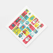 Niedlicher Adventkalender-Cartoon Serviette (Ecke)