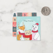 Niedlicher Adventskalender Mitteilungskarte (Vorderseite/Rückseite Beispiel)