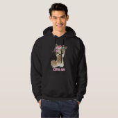 Niedlicher AF! Watercolor Llama Design Hoodie (Vorne ganz)