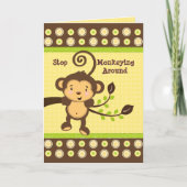 Niedlicher Affe auf Karte (Vorderseite)