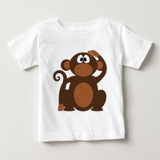 Niedlicher Affe Baby T-shirt (Vorderseite)