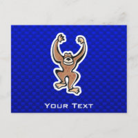 Niedlicher Affe; blau