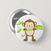 Niedlicher Affe Button (Vorne & Hinten)