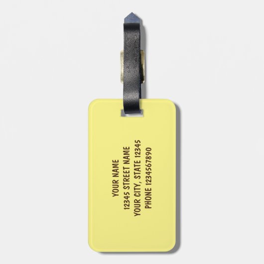 Niedlicher Affe Cartoon Gepäckanhänger (Rückseite vertikal)