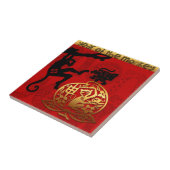 Niedlicher Affe Chinesisches Jahr Zodiac Birthday Fliese (Seite)
