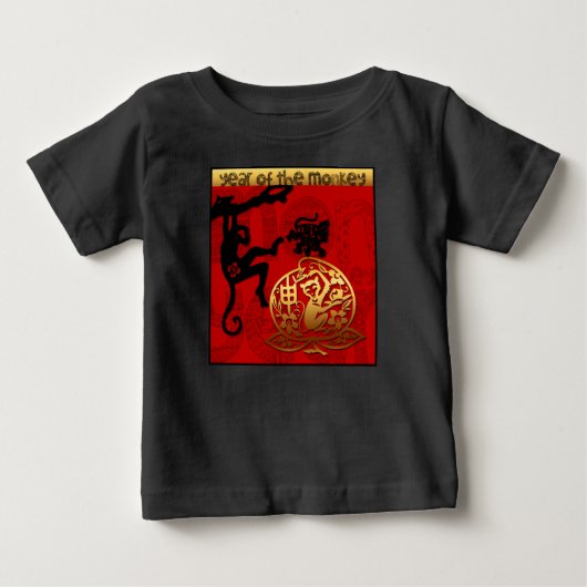 Niedlicher Affe Chinesisches Neujahr Zodiac Birthd Baby T-shirt (Vorderseite)