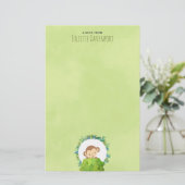 Niedlicher Affe, der aus Hinter Bush herausholt Briefpapier (Stehend Vorderseite)