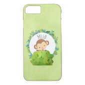 Niedlicher Affe, der aus Hinter Bush herausholt Case-Mate iPhone Hülle (Rückseite)