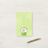 Niedlicher Affe, der von hinter Bush herbeiwindet Post-it Klebezettel (Auf Schreibtisch)