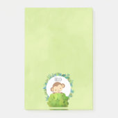 Niedlicher Affe, der von hinter Bush herbeiwindet Post-it Klebezettel (Vorderseite)