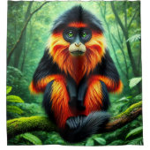 Niedlicher Affe Duschvorhang (Vorderseite)