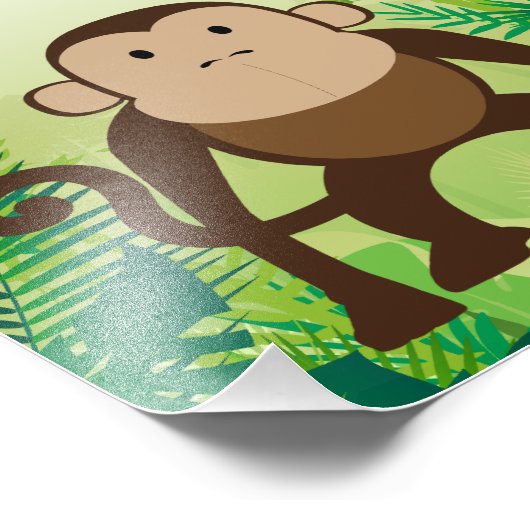 Niedlicher Affe Fotodruck (Ecke)