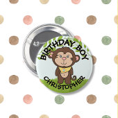 Niedlicher Affe Geburtstag Button