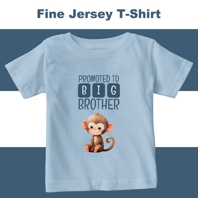 Niedlicher Affe Großbruder Blau Baby T-shirt (Von Creator hochgeladen)