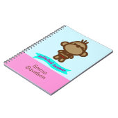 Niedlicher Affe-Individuelle Name Notizblock (Linke Seite)