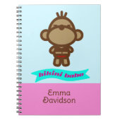 Niedlicher Affe-Individuelle Name Notizblock (Vorderseite)