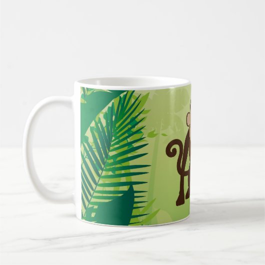 Niedlicher Affe Kaffeetasse (Links)