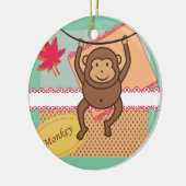 Niedlicher Affe Keramik Ornament (Links)