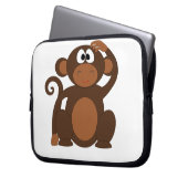 Niedlicher Affe Laptopschutzhülle (Vorderseite Links)