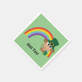 Niedlicher Affe Leprechaun Serviette (Ecke)